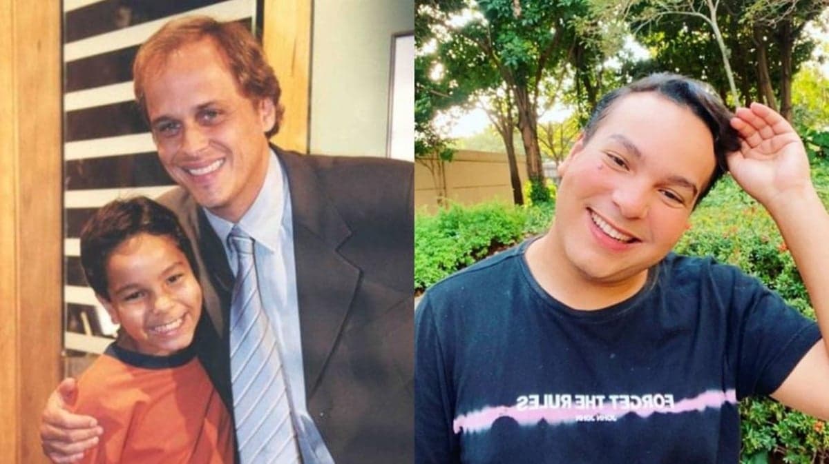Netinho Alves como Daniel, ao lado de Guilherme Fontes e atualmente, aos 30 Netinho Alves como Daniel, ao lado de Guilherme Fontes e atualmente, aos 30