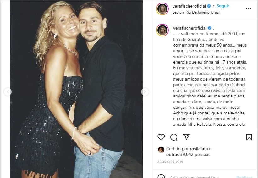 TBT da atriz ao lado de Murilo Rosa - Foto: Reprodução TBT da atriz ao lado de Murilo Rosa - Foto: Reprodução