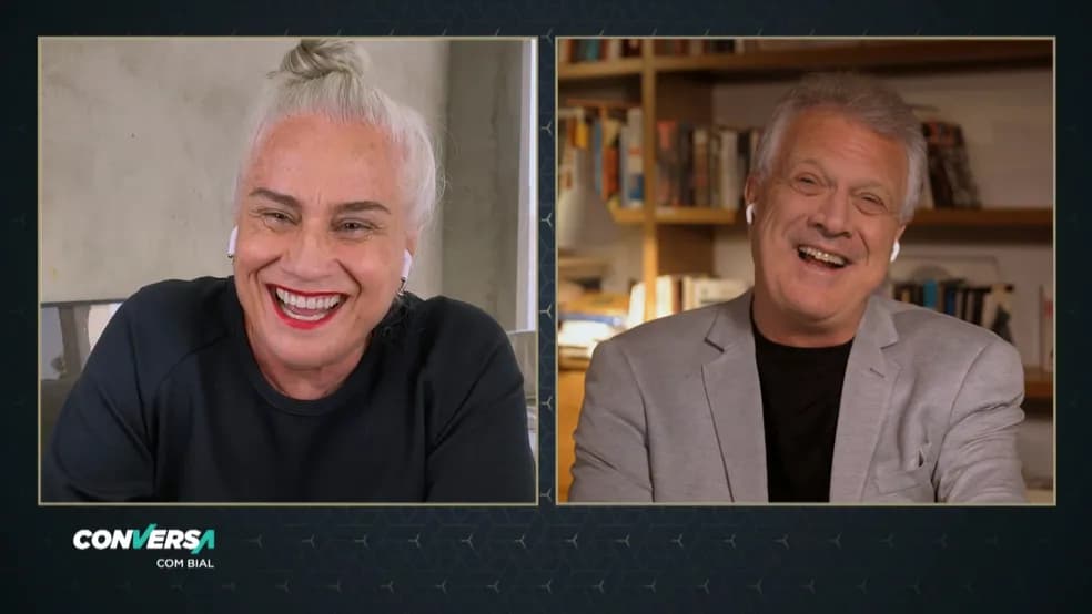 Vera Holtz deu entrevista para Pedro Bial (Foto: Reprodução) Vera Holtz deu entrevista para Pedro Bial (Foto: Reprodução)