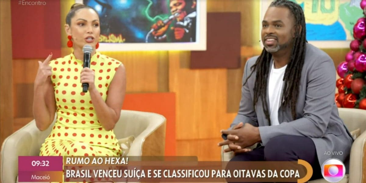 Patrícia Poeta e Manoel Soares tiveram problemas no "Encontro" (Foto: Reprodução/TV Globo) Patrícia Poeta e Manoel Soares tiveram problemas no "Encontro" (Foto: Reprodução/TV Globo)
