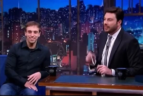 Danilo Gentili e Léo Lins no The Noite Danilo Gentili e Léo Lins no The Noite