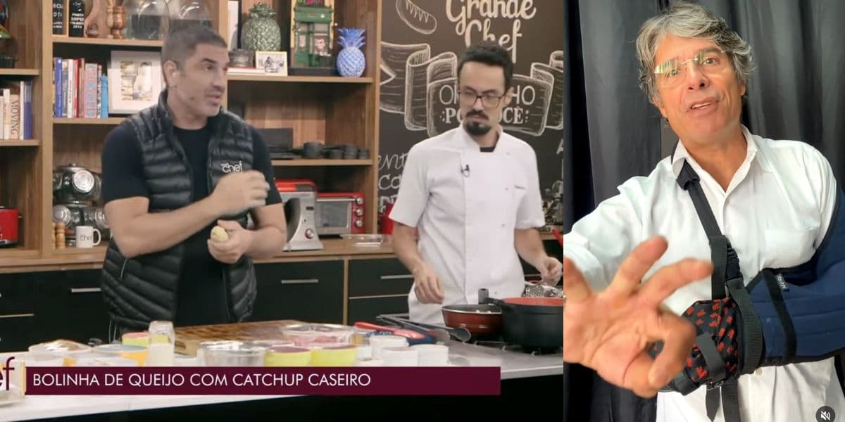 Edu Guedes mandou recado para o chef Olivier Anquier que machucou braço Edu Guedes mandou recado para o chef Olivier Anquier que machucou braço