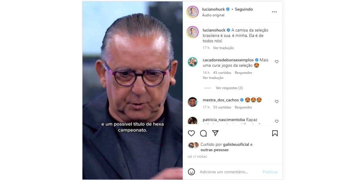 Galvão Bueno faz duro desabafo a Luciano Huck Galvão Bueno faz duro desabafo a Luciano Huck
