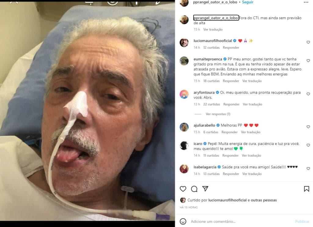 Pedro Paulo Rangel atualizou o seu estado de saúde no Instagram Pedro Paulo Rangel atualizou o seu estado de saúde no Instagram