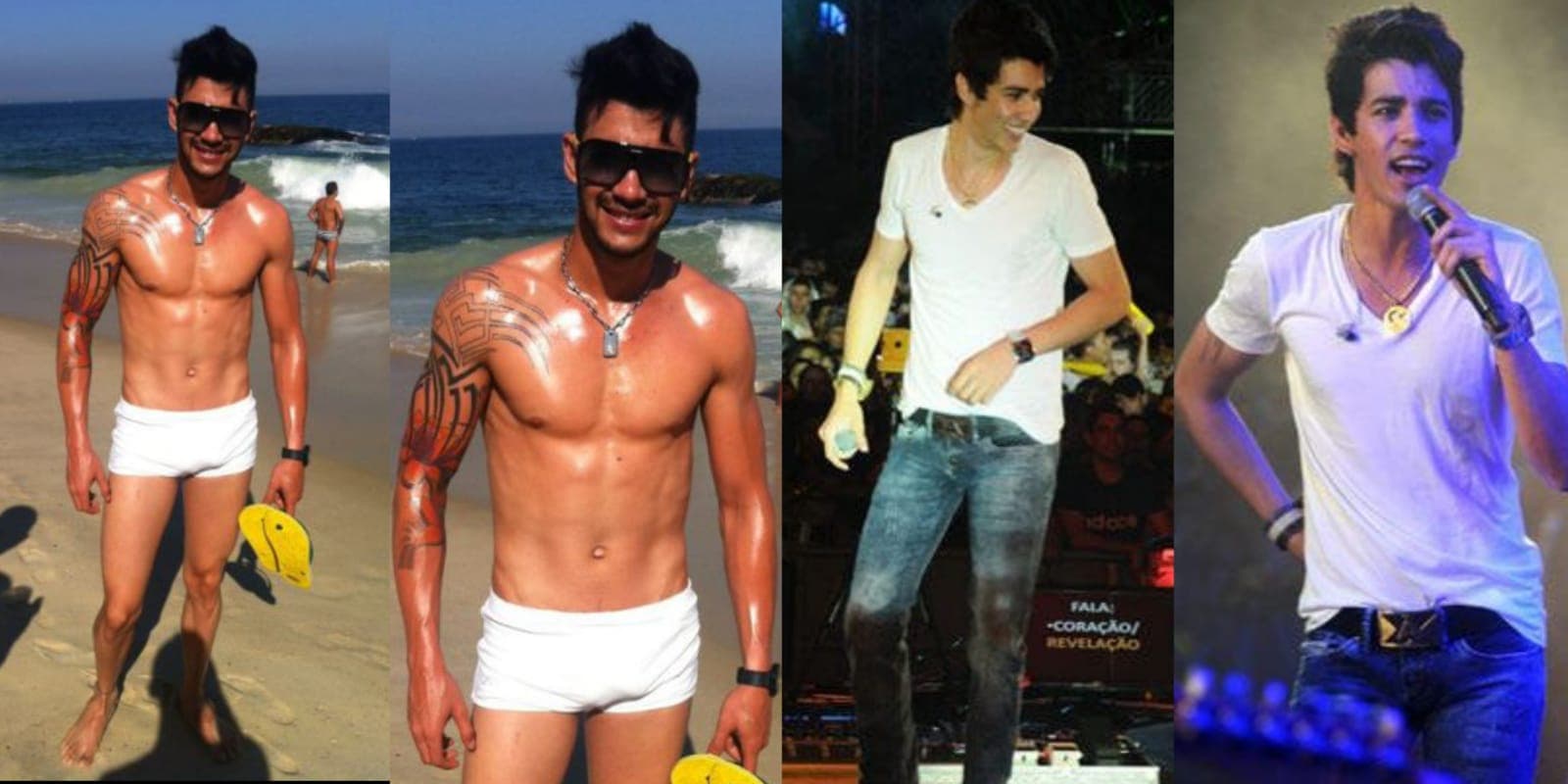 Cantor antes da fama e fortuna (Foto: Reprodução/Montagem) Cantor antes da fama e fortuna (Foto: Reprodução/Montagem)