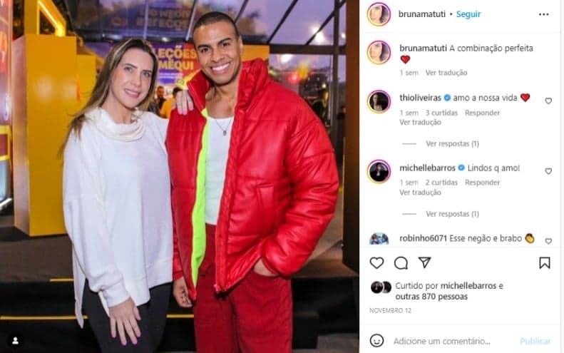 Bruna Matuti se declara ao apresentador do É de Casa (Foto: Reprodução/Instagram) Bruna Matuti se declara ao apresentador do É de Casa (Foto: Reprodução/Instagram)