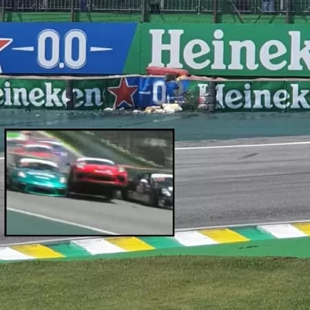 Caio Castro se envolve em acidente em Interlagos ao participar da Porsche Carrera Cup - Foto Reprodução Caio Castro se envolve em acidente em Interlagos ao participar da Porsche Carrera Cup - Foto Reprodução