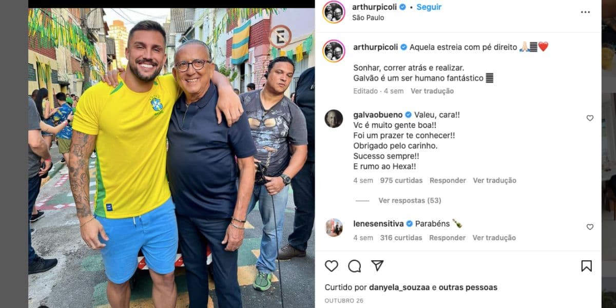 De acodo com Léo Dias, Arthur Picoli ganhou R$ 500 mil (Reprodução) De acodo com Léo Dias, Arthur Picoli ganhou R$ 500 mil (Reprodução)