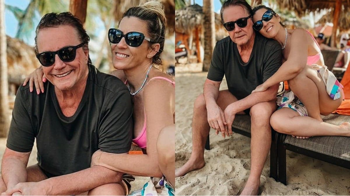 Fábio Jr., recatado, surge em registro raro com a esposa em viagem luxuosa Fábio Jr., recatado, surge em registro raro com a esposa em viagem luxuosa