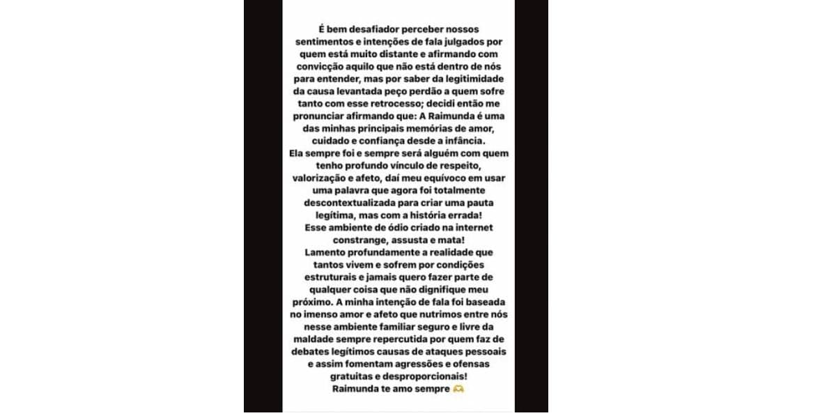 Pedido de desculpas é exposto na Record (Reprodução) Pedido de desculpas é exposto na Record (Reprodução)