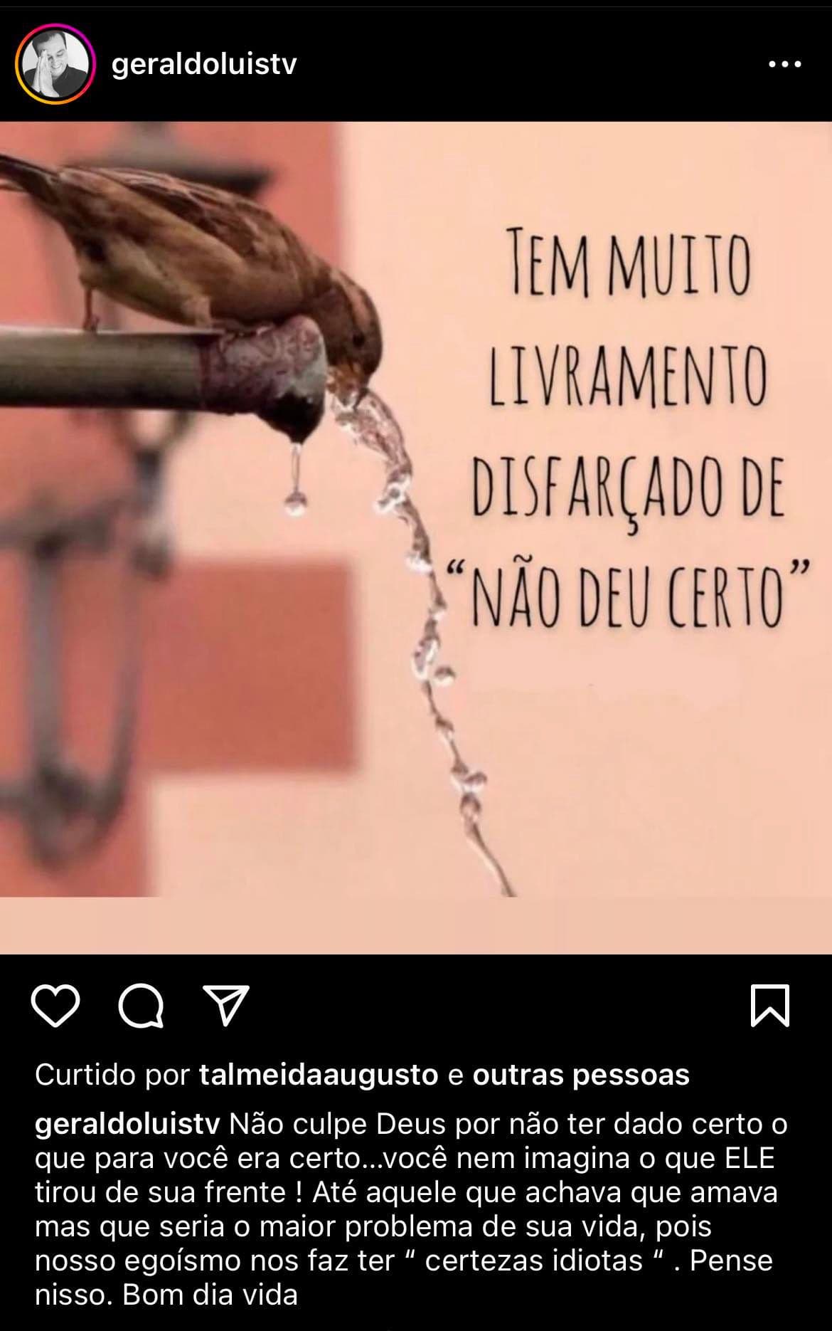 Geraldo Luís entrega mensagem forte sobre livramento Geraldo Luís entrega mensagem forte sobre livramento