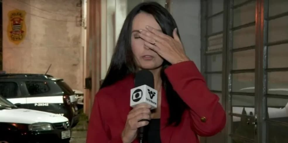 A jornalista Vanessa Medeiros teve uma queda de pressão durante um link ao vivo A jornalista Vanessa Medeiros teve uma queda de pressão durante um link ao vivo