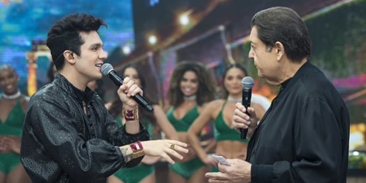 Luan Santana esteve no programa do Faustão, onde falou sobre a amizade com João Guilherme, filho do apresentador (Foto: Divulgação / Band) Luan Santana esteve no programa do Faustão, onde falou sobre a amizade com João Guilherme, filho do apresentador (Foto: Divulgação / Band)