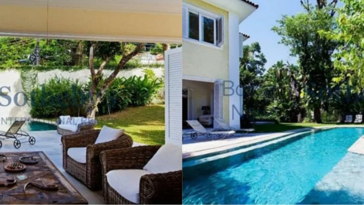 Jardim de inverno e piscina luxuosa compõe a mansão que foi vendida por R$ 55 milhões Jardim de inverno e piscina luxuosa compõe a mansão que foi vendida por R$ 55 milhões