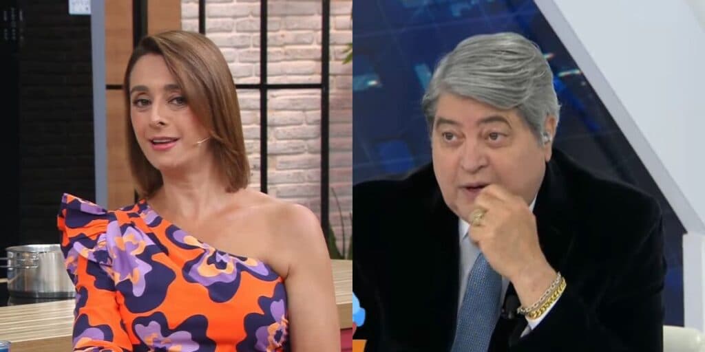 Datena deixa Catia Fonseca sem palavras com situação tensa que viveu com esposa: "Me xingou muito"