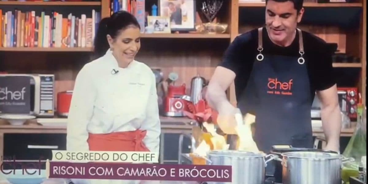 Edu Guedes se queima ao vivo na Band ao fazer receita Edu Guedes se queima ao vivo na Band ao fazer receita