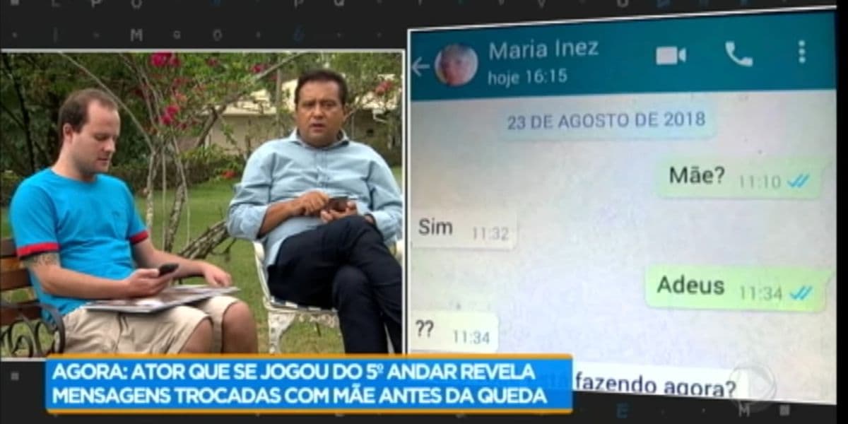 Ex ator da Globo, Vitor Morosini, lê mensagem que mandou pra mãe Ex ator da Globo, Vitor Morosini, lê mensagem que mandou pra mãe