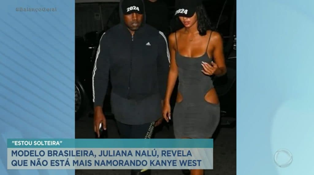 Hora da Venenosa noticiou o término da modelo brasileira Juliana Nalú com o cantor Kanye West Hora da Venenosa noticiou o término da modelo brasileira Juliana Nalú com o cantor Kanye West