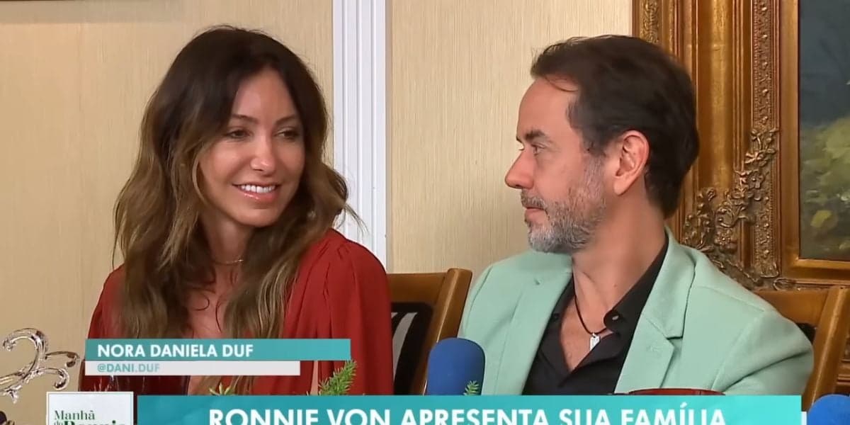 Daniela e seu marido, Ronaldo, que é filho de Ronnie Von (Reprodução) Daniela e seu marido, Ronaldo, que é filho de Ronnie Von (Reprodução)