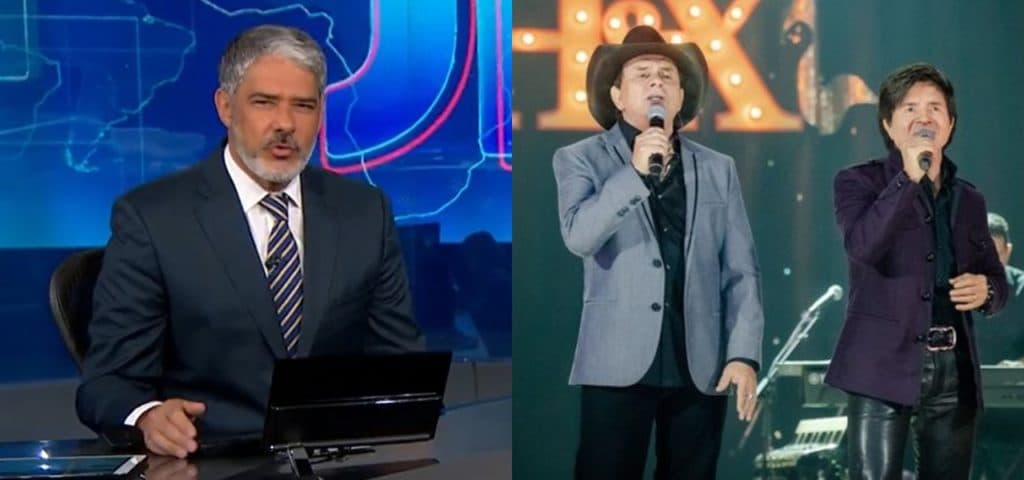 Bonner quebra o protocolo no JN e notícia de Chitãozinho e Xororó é confirmada na Globo depois de 50 anos