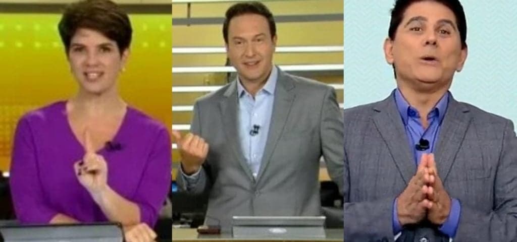 Mariana Godoy e Edu quebram o protocolo e 'dispensam' César Filho na Record: "A gente não quer falar com você"