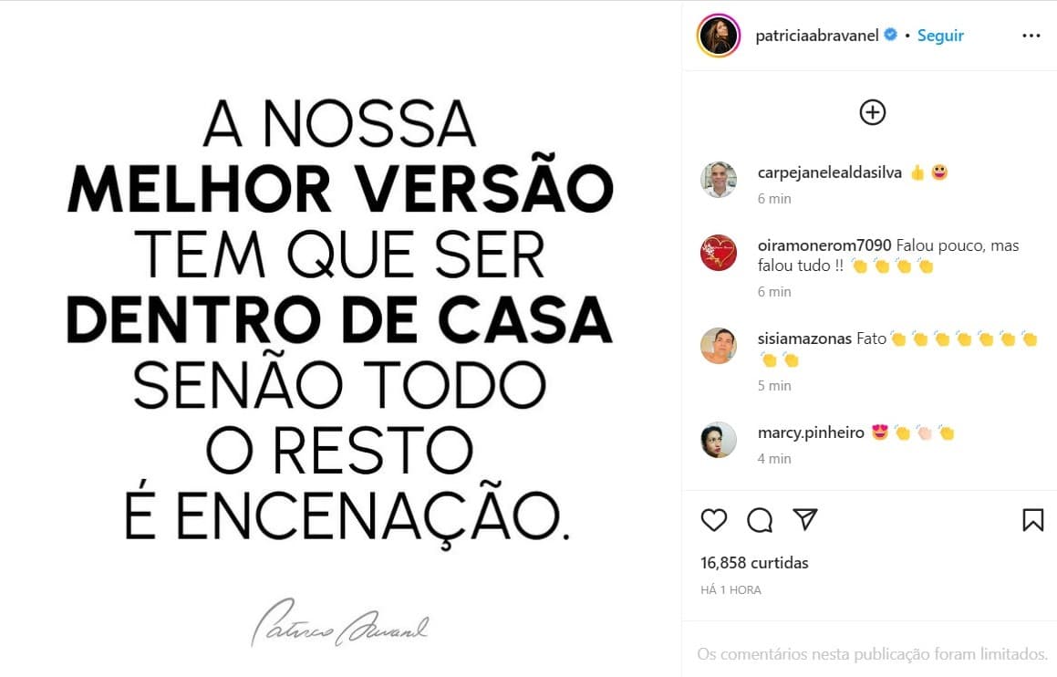 Patrícia Abravanel usa as redes sociais pra compartilhar 'indireta' Patrícia Abravanel usa as redes sociais pra compartilhar 'indireta'