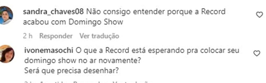 Seguidores de Geraldo Luís pediram a volta do Domingo Show na publicação do apresentador Seguidores de Geraldo Luís pediram a volta do Domingo Show na publicação do apresentador
