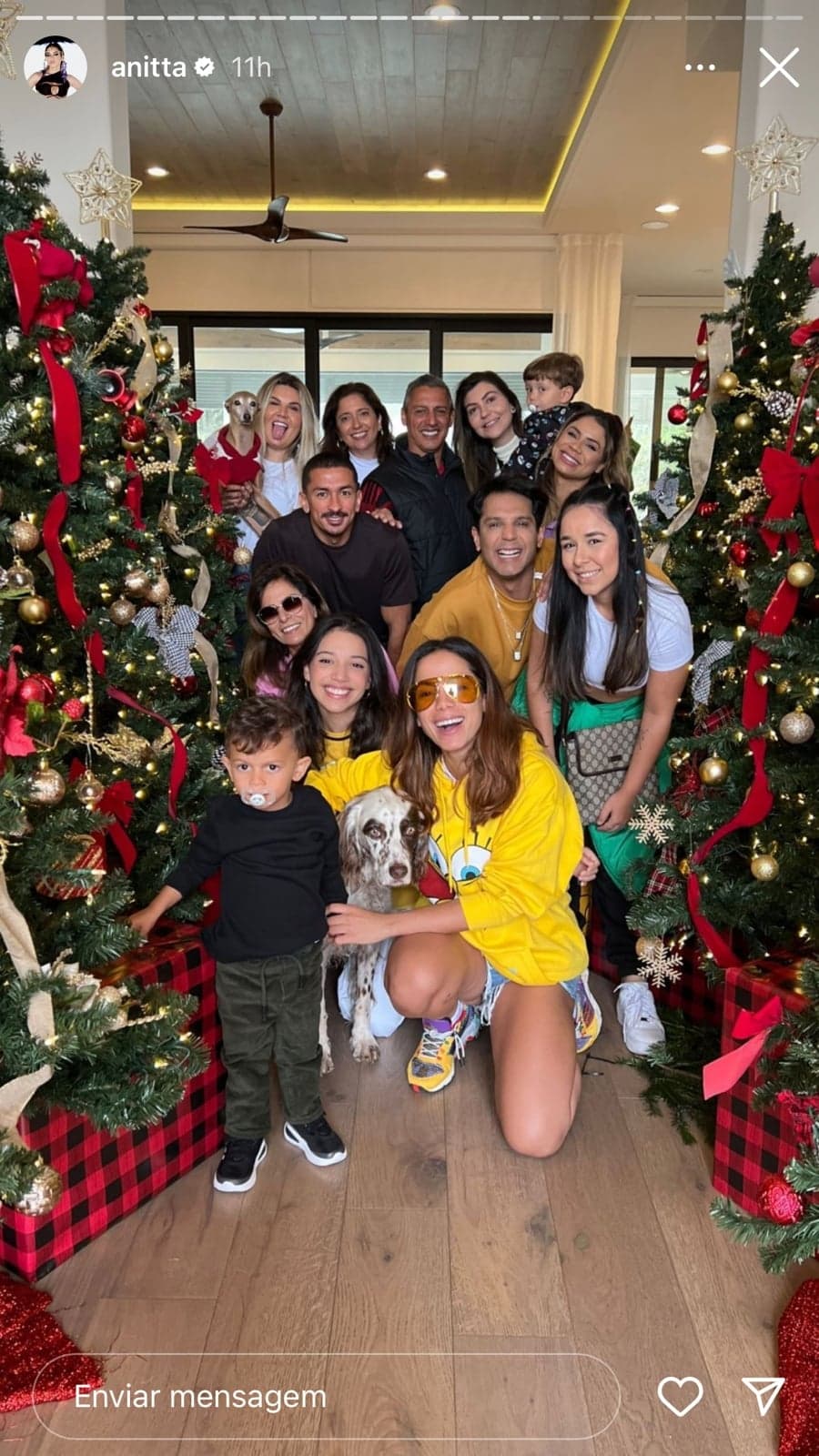 Anitta com família e amigos (reprodução) Anitta com família e amigos (reprodução)