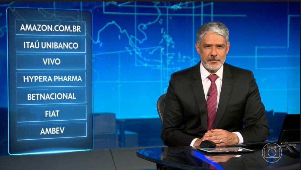 William Bonner anunciou que sete marcas vão patrocinar as transmissões do Campeonato Brasileiro e da Copa do Brasil na Globo William Bonner anunciou que sete marcas vão patrocinar as transmissões do Campeonato Brasileiro e da Copa do Brasil na Globo
