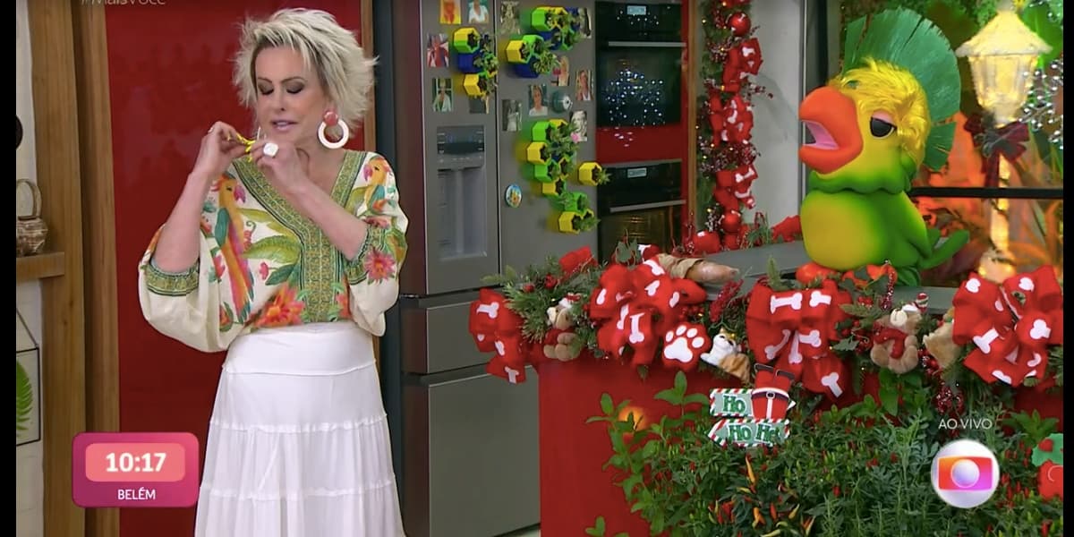 Ana Maria leva bronca de Louro Mané ao vivo (Reprodução) Ana Maria leva bronca de Louro Mané ao vivo (Reprodução)