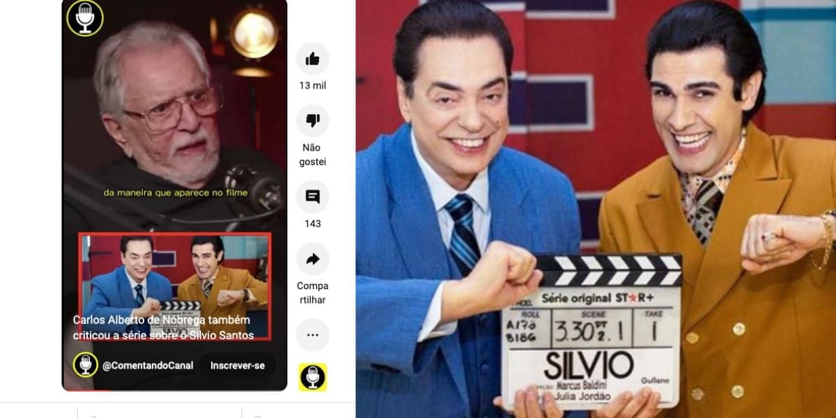 Silvio Santos e Carlos Alberto (Reprodução) Silvio Santos e Carlos Alberto (Reprodução)