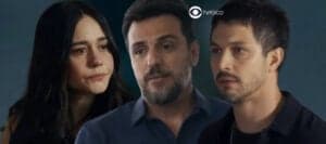 Travessia - Com revelação sinistra, Guida acaba entregando para Oto a 'cabeça' de Moretti numa bandeja: "A festa acabou" (Foto: Reprodução / Globo / Montagem TV Foco) Travessia - Com revelação sinistra, Guida acaba entregando para Oto a 'cabeça' de Moretti numa bandeja: "A festa acabou" (Foto: Reprodução / Globo / Montagem TV Foco)