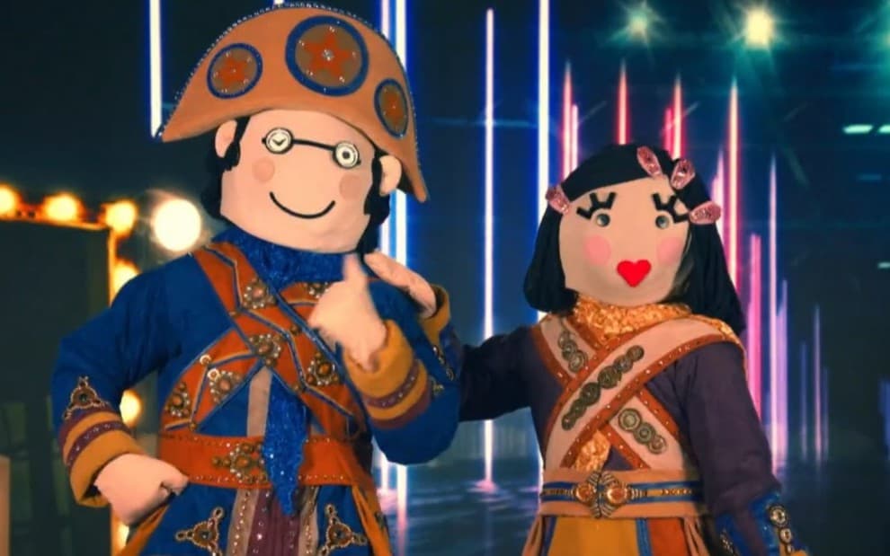 Lampião e Maria Bonita no The Masked Singer Brasil (Foto: Reprodução) Lampião e Maria Bonita no The Masked Singer Brasil (Foto: Reprodução)