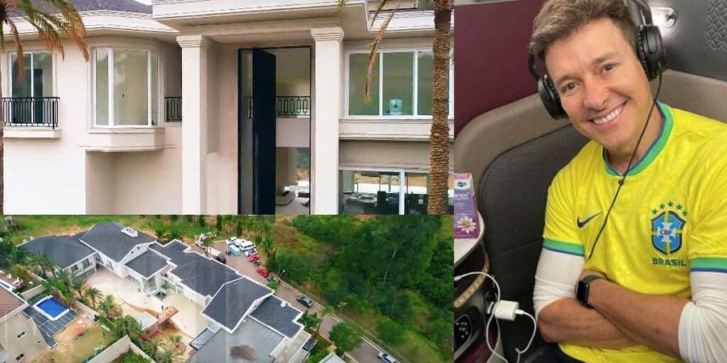 Maior piscina do Brasil, academia e 4 andares: Rodrigo Faro é dono de mansão que tem o tamanho de um resort