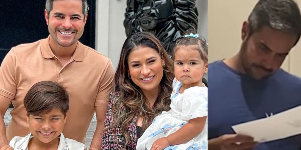 Simone divulga vídeo com cartinha que preparou pro marido, Kaká Diniz, e ele reage: "Ah, mentira?"