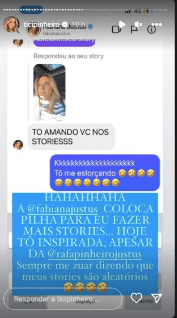 Ticiane Pinheiro expõe conversa com artista (Reprodução Ticiane Pinheiro expõe conversa com artista (Reprodução