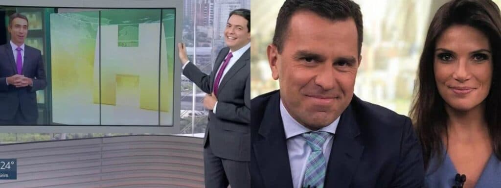 Alan Severiano e Sabina Simonato tem César Tralli e Rodrigo Bocardi como os seus mentores na Globo Alan Severiano e Sabina Simonato tem César Tralli e Rodrigo Bocardi como os seus mentores na Globo