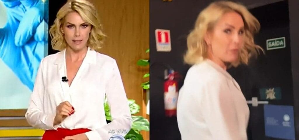 Ana Hickmann deixa o estúdio do Hoje Em Dia às pressas e vídeo mostra a apresentadora passando por aperto