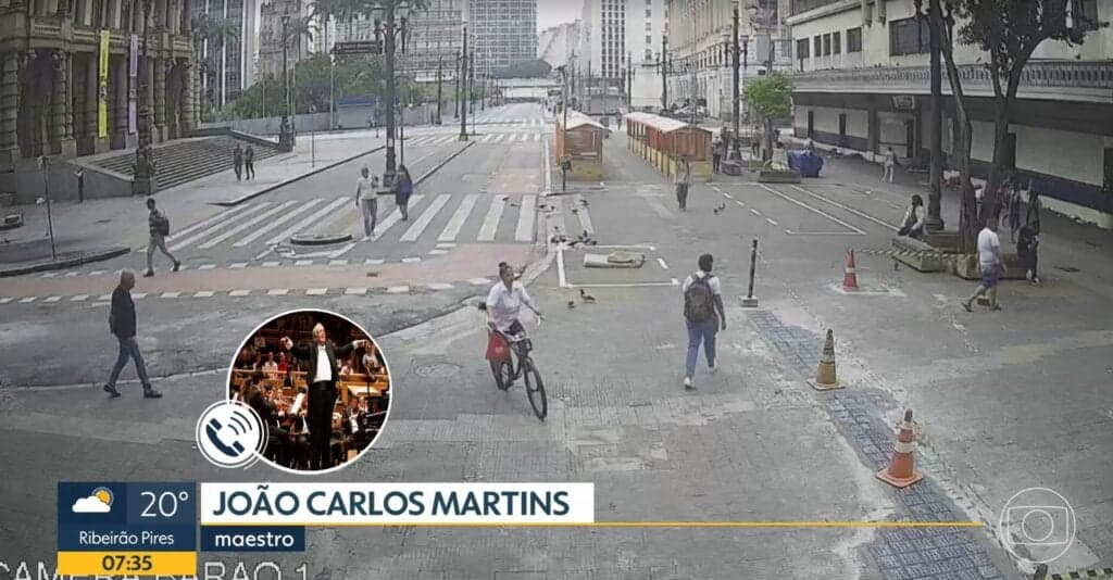 Rodrigo Bocardi conversou com João Carlos Martins- Foto: Reprodução/Globo Rodrigo Bocardi conversou com João Carlos Martins- Foto: Reprodução/Globo