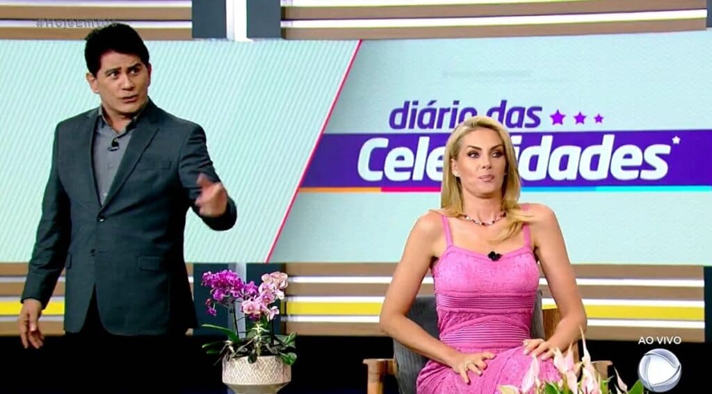 César Filho assusta Ana Hickmann ao vivo e fica indignado com escândalo de traição de famosa no Hoje Em Dia