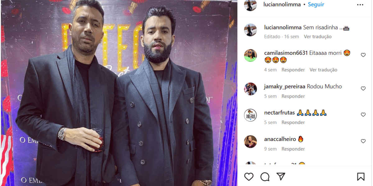 Gusttavo Lima ao lado do irmão em publicação no Instagram (Foto: Divulgação) Gusttavo Lima ao lado do irmão em publicação no Instagram (Foto: Divulgação)