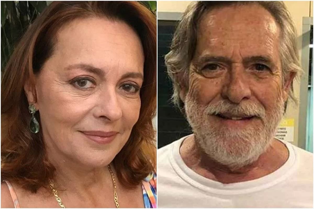 José de Abreu transava com Maria Zilda nos bastidores de gravação de novela na Globo (Foto: Reprodução/ Montagem) José de Abreu transava com Maria Zilda nos bastidores de gravação de novela na Globo (Foto: Reprodução/ Montagem)