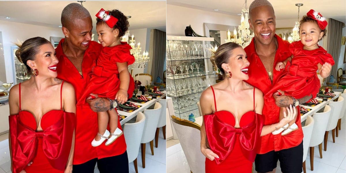 Léo Santana, Lorena Improta e Liz curtindo o natal em família (Reprodução: Instagram) Léo Santana, Lorena Improta e Liz curtindo o natal em família (Reprodução: Instagram)