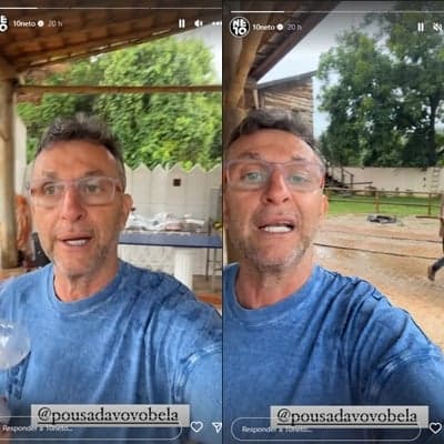Neto publicou alguns stories curtindo sua férias em uma pousada no interior de São Paulo Neto publicou alguns stories curtindo sua férias em uma pousada no interior de São Paulo
