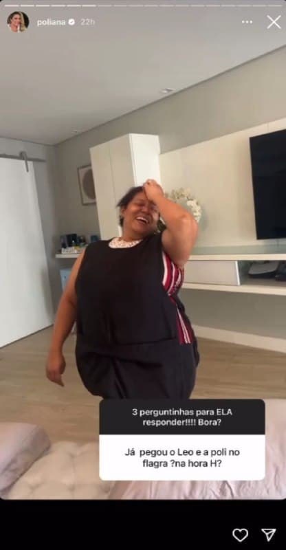 Poliana Rocha colocou a empregada para responder algumas perguntas e ela falou até da intimidade do casal (Foto: Reprodução/ Instagram) Poliana Rocha colocou a empregada para responder algumas perguntas e ela falou até da intimidade do casal (Foto: Reprodução/ Instagram)