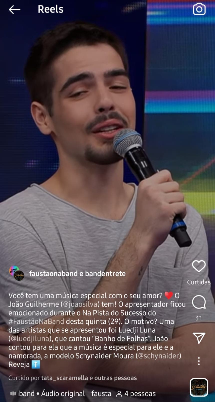 Publicação do 'Faustão na Band' (Foto: Divulgação) Publicação do 'Faustão na Band' (Foto: Divulgação)