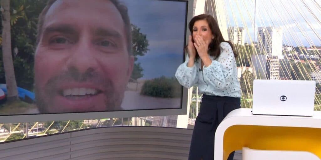 Afastado, Bocardi recebe recado de substituta na Globo e 'invade' jornal e faz cobrança ao vivo