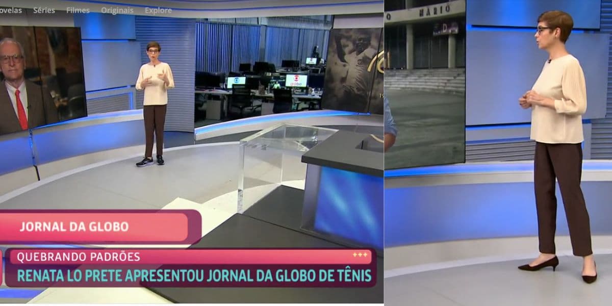 De acordo com Ana Maria, tênis é um ótimo acessório para usar no jornal (Reprodução) De acordo com Ana Maria, tênis é um ótimo acessório para usar no jornal (Reprodução)