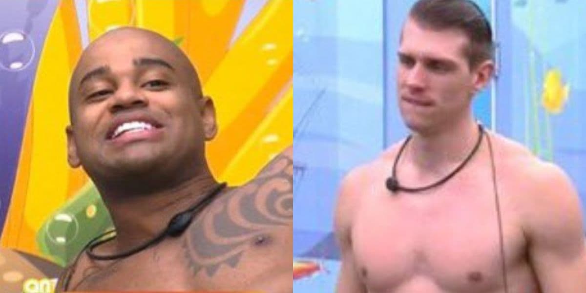 Durante o BBB23, da Globo, Cristian teve conversa safada com Cézar em que falaram sobre membros íntimos, o brother também pediu para dormir com ele, no momento em que estava sem cueca e só de shortinhos. (Foto: Reprodução / Globo) Durante o BBB23, da Globo, Cristian teve conversa safada com Cézar em que falaram sobre membros íntimos, o brother também pediu para dormir com ele, no momento em que estava sem cueca e só de shortinhos. (Foto: Reprodução / Globo)