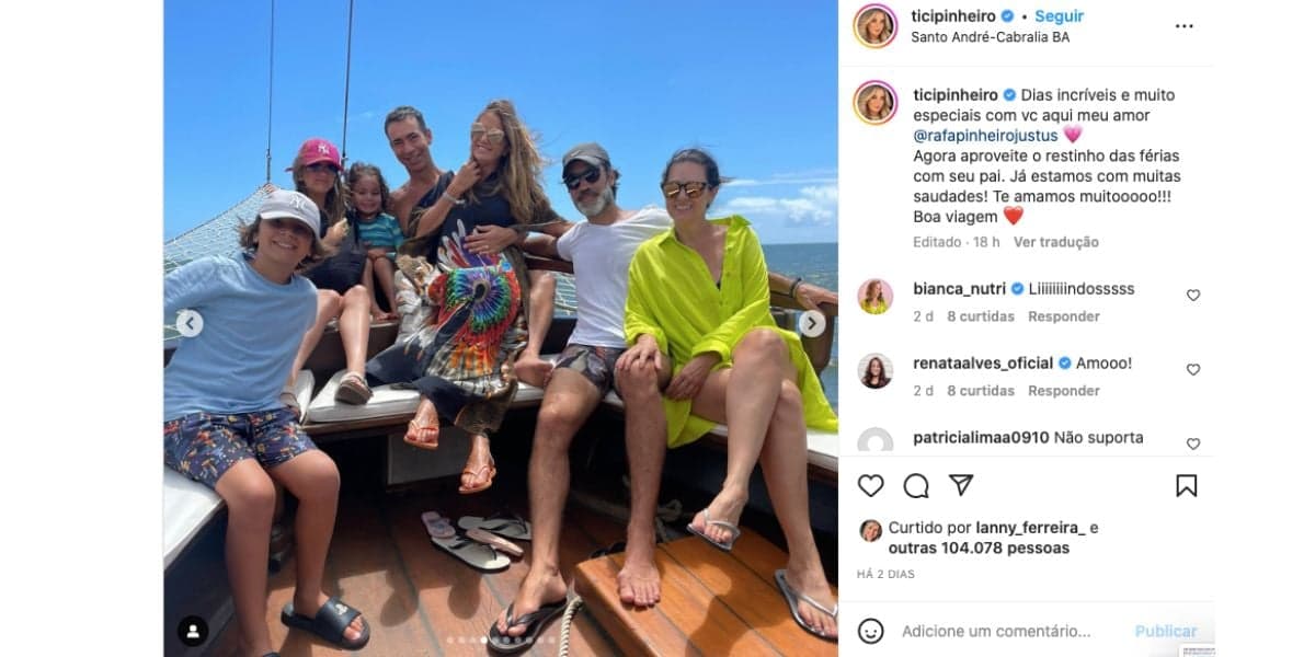 Ticiane Pinheiro compartilha clique raro de César Tralli fora da Globo e fotos provam que jornalista é descontraído no dia a dia, uma vez que está de shorts (Foto: Reprodução / Instagram) Ticiane Pinheiro compartilha clique raro de César Tralli fora da Globo e fotos provam que jornalista é descontraído no dia a dia, uma vez que está de shorts (Foto: Reprodução / Instagram)